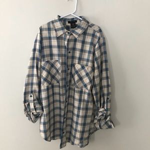 Long Sleeve Plaid Button Down Shirt
